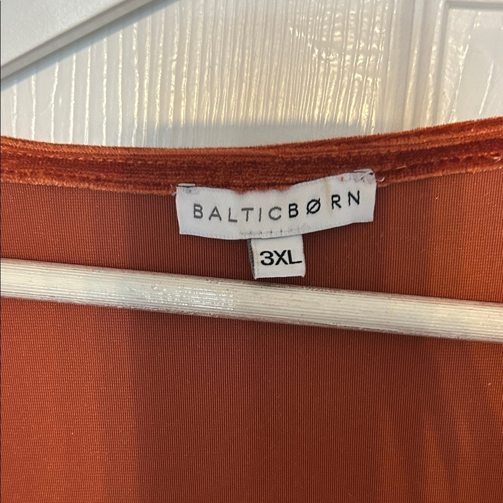 Baltic Born Meghan Velvet Wrap Maxi Dress in Rust - Picture 5 of 7